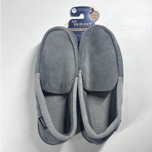 Isotoner Mens Slippers XXL‎ Advanced Memory Foam Ash Gray Indoor Comfort NEW